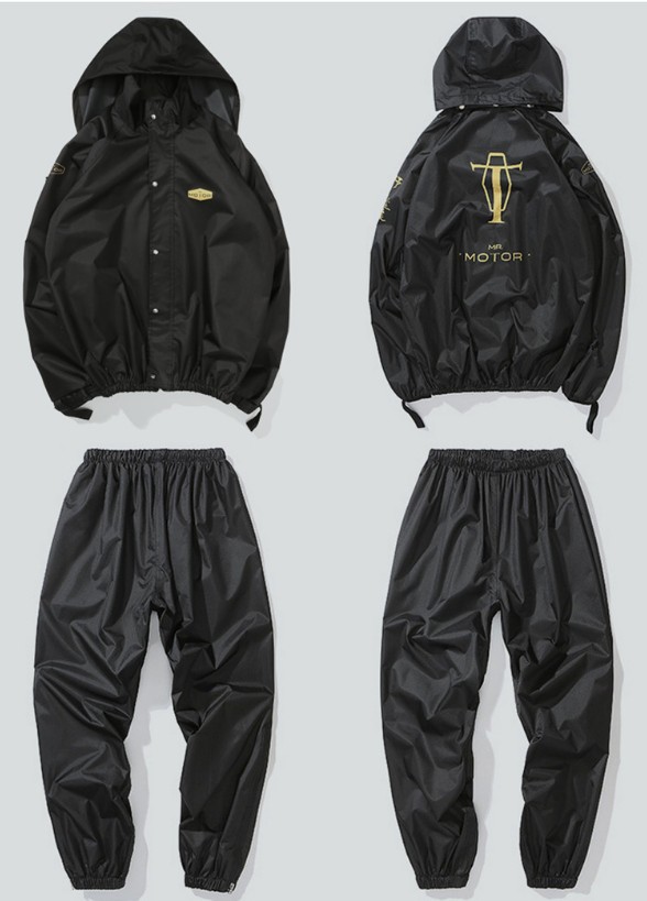 MR MOTO Retro motorcycle Motorcycle electric car professional waterproof and windproof Harley split raincoat jacket rain pants