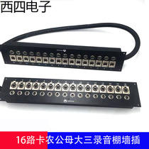 Yongshen 16 Road recording studio wall inserted 16-way Kannon mother 6 35 mother to 8 Canon public big three-core mother stage box