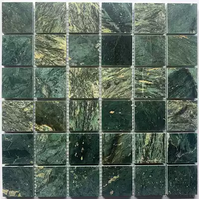 Big flower green mosaic stone Natural marble landscape pool Garden water feature fish pond Tile dark green