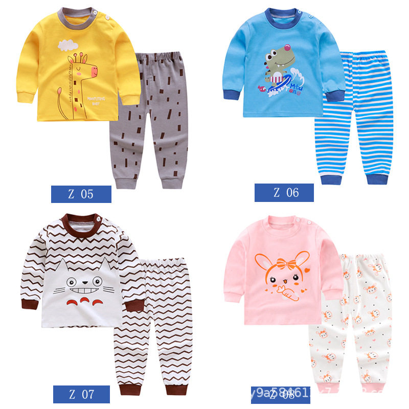 2022 new suit boys girls' children's underwear sets of pure cotton home clothes in children's autumn clothes sanitary pants