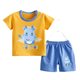 Children's short-sleeved suit summer boys and girls cotton baby baby children's cartoon T-shirt shorts two-piece set