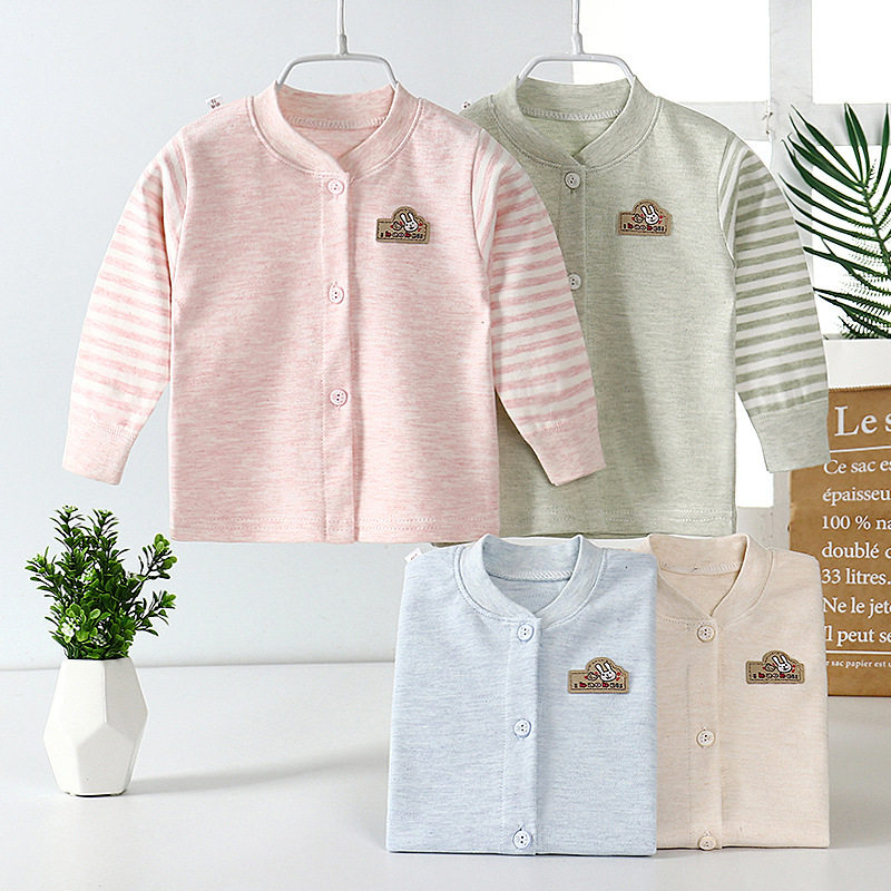 Baby cotton sweater single piece of cotton 2022 new long sleeved autumn baby coat four seasons of men and women