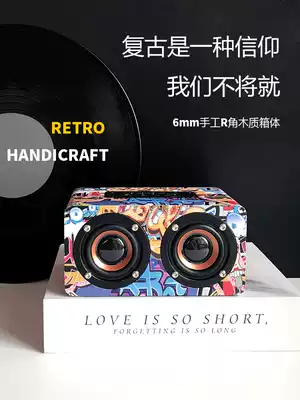 Wireless Bluetooth speaker smart creative graffiti multi-function gift cartoon personality outdoor portable Bass Audio