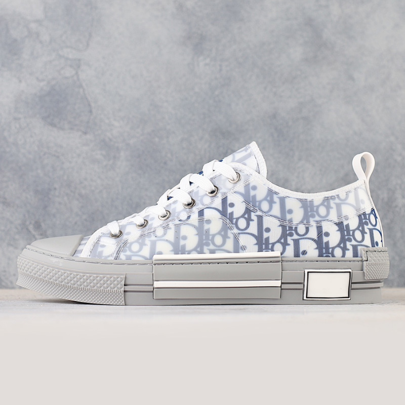Navy Blue Low Helptop D home b23 Gao Bang canvas shoe male QIANJIAO Dior Graffiti Old flower letter gym shoes leisure time Low Gang skate shoes female