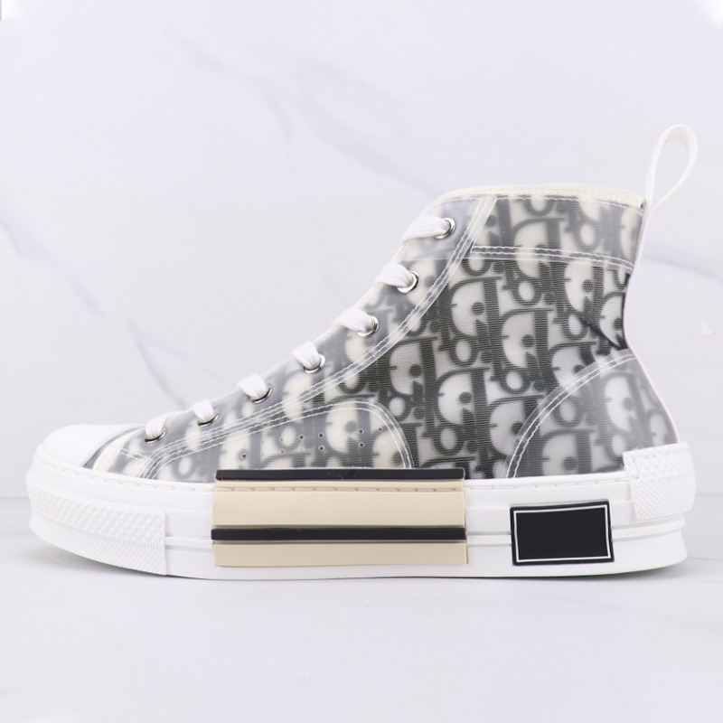 Classic Grey High Helptop D home b23 Gao Bang canvas shoe male QIANJIAO Dior Graffiti Old flower letter gym shoes leisure time Low Gang skate shoes female