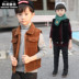 Bé trai mùa thu đông 2018 Áo vest cotton trẻ em Hàn Quốc mới trong bộ vest trẻ em lớn cộng với áo nhung trẻ em ấm áp mùa đông áo khoác bé trai Áo ghi lê