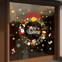 Рождественская стеклянная наклейка, наклейки на стену