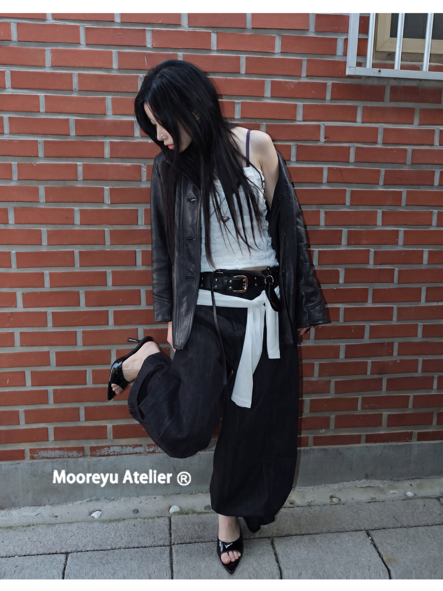 Mooreyu Open-Toe Stiletto Heel Sandal