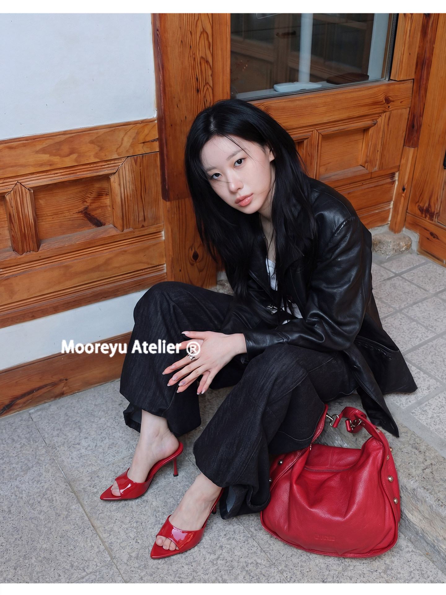 Mooreyu Open-Toe Stiletto Heel Sandal