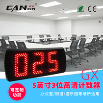 Ganxin 3-digit electronic counter day countdown led counting card production multi-scene interview row number counting