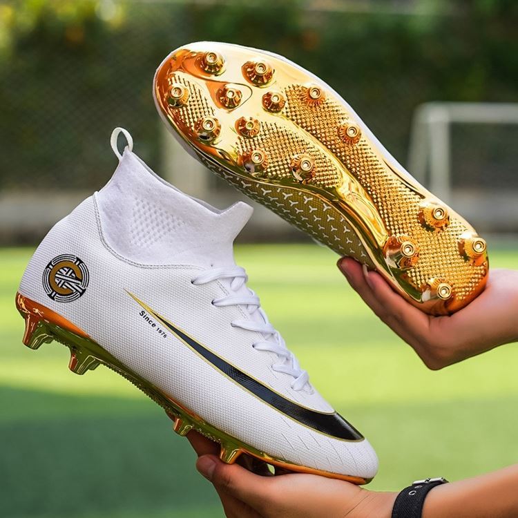 C Ronaldo Assassin 13 soccer boots boys boys breathable wear-resistant children's long nails crushed nails high-top professional training sneakers