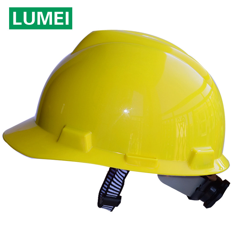 Lumei V-shaped safety helmet ABS material construction site construction anti-smashing work hat hard hat can be printed