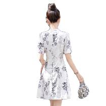 European Station 2024 Summer New Style Small Fresh Casual Age-Reducing Temperament Small Puff Sleeve Floral Dress for Women