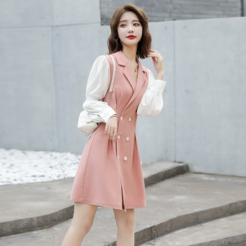 Весеннее платье, приталенный корсет, фонарь, длинная юбка, по фигуре, подходит для подростков, средней длины