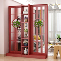 New Chinese screen partition storage rack door living room decoration wall simple modern office net red entrance hall cabinet