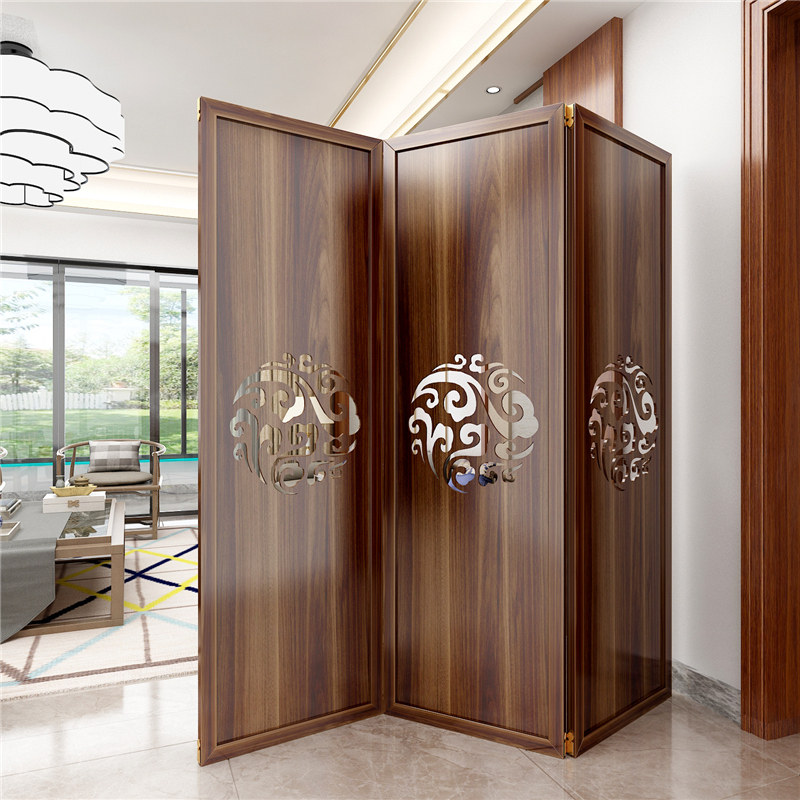 Chinese simple screen partition wall folding room bedroom to block simple modern folding mobile cloth barrier household