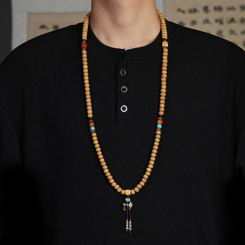 108-Piece Chen Zi Xingyue Bodhi Seed Bracelet, Authentic Hainan Collectible Hand Chain, Prayer Beads Necklace