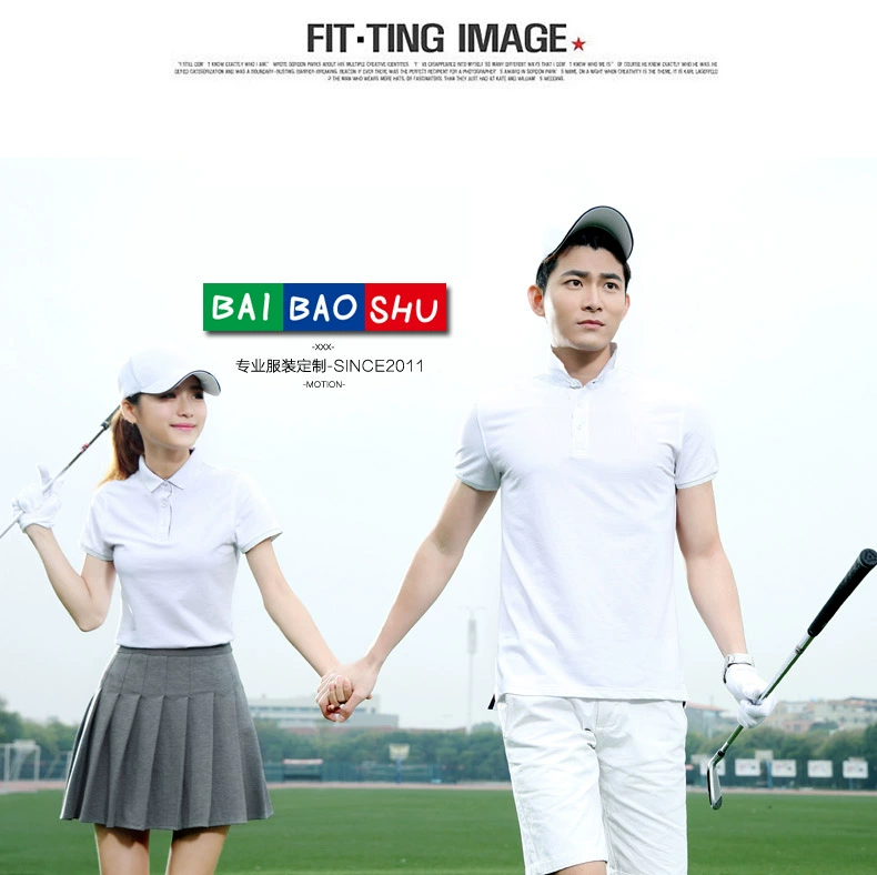 Của nam giới và phụ nữ ve áo bông polo áo sơ mi t-shirt văn phòng màu rắn quần áo làm việc ngắn tay nhóm quần áo in logo ao polo nam