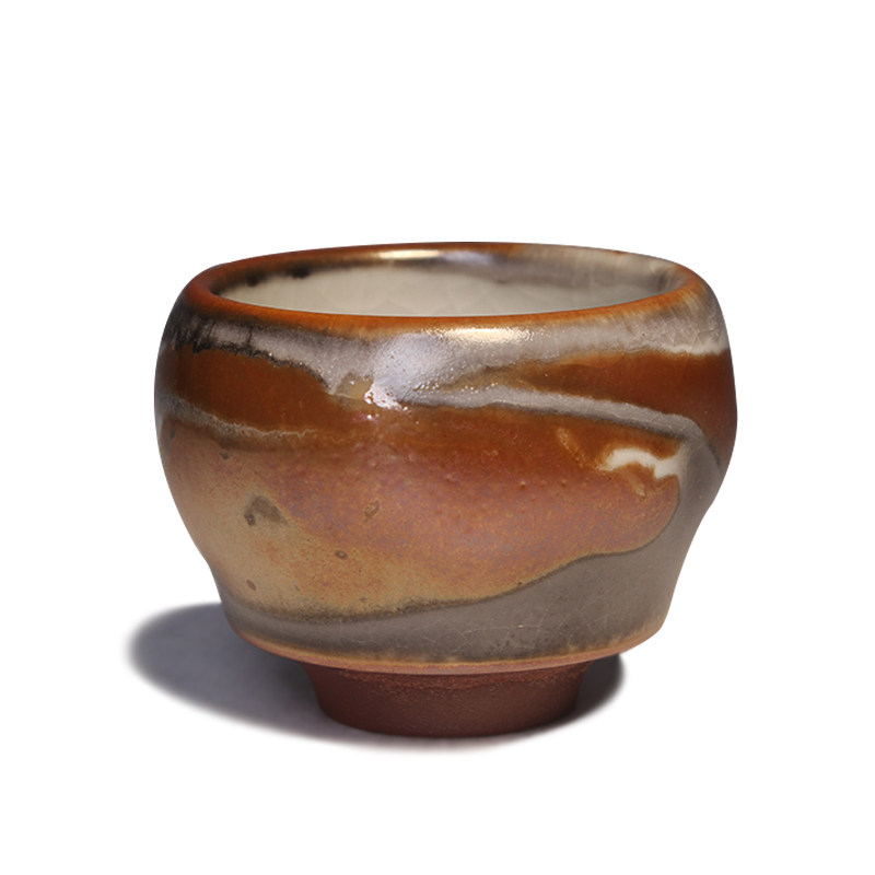 Taiwan's pottery family Xu Lundang Danyang Kiln Ink Golden Zhiye Wild Glaze small Gaoyue Cup Gongfu Tea Cup Kaifu