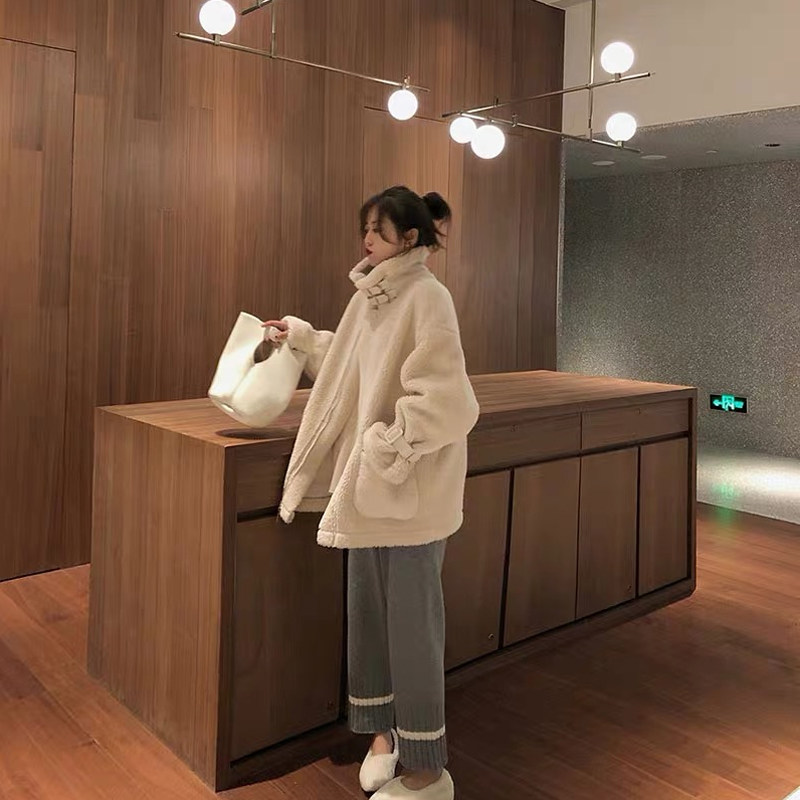 Pregnancy Woman Dress Coat Autumn Winter Outwear 2021 New Wave Lamb Wool Padded Jacket Net Red Autumn Dress Suit Blouse Winter Dress Lady-Taobao