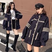 Pregnant womens autumn and winter coat autumn fashion small fragrant wind coat wear coat coat womens long tide mother winter suit