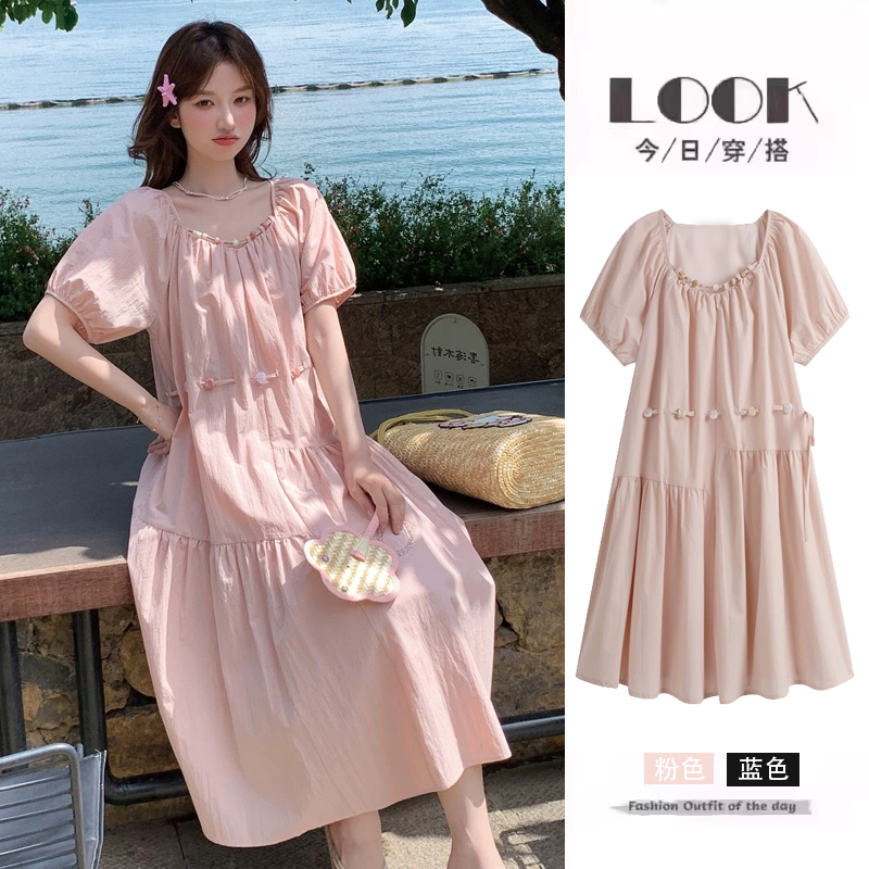 Maternity Wear Women's Summer Dress 2026 New High-End Stylish Summer Short-Sleeved Long Dress Summer Suit