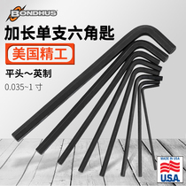 United States imported Bondhus Bolton inch flat head allen wrench single single hexagonal key hexagonal wrench