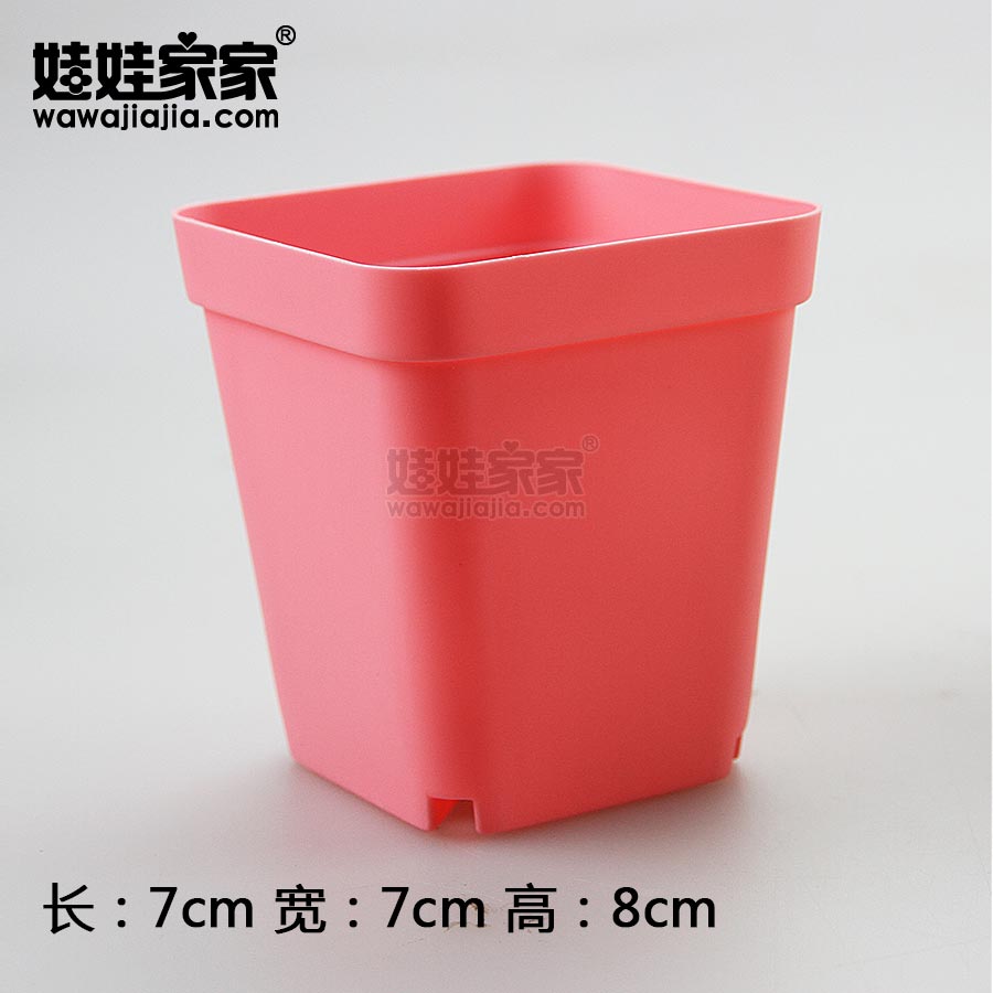 Nhà búp bê Các loài xương rồng Chậu hoa bằng nhựa Màu hồng cam Màu xanh lá cây Màu xanh tím Đen Trắng Quảng trường nhỏ chum sành trồng cây