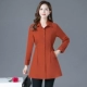 Mẹ áo gió xuân thu 2021 new 40 tuổi 50 áo khoác nữ trung niên áo khoác cardigan mỏng dáng dài trung niên - Trench Coat