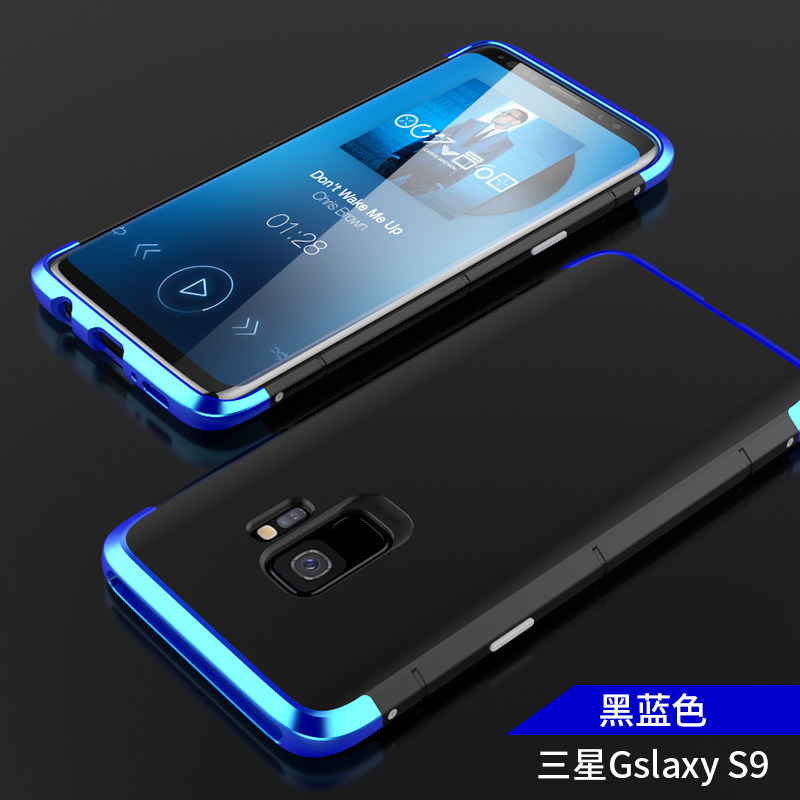 GINMIC Shield Aluminum Metal Frame Hard PC Back Cover Case for Samsung Galaxy S9 Plus & Samsung Galaxy S9