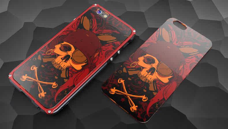 GINMIC Legend Slim Aluminum Metal Bumper Scratch Resistant Graffiti PC Cover Case for Apple iPhone 6S Plus/6 Plus & iPhone 6S/6