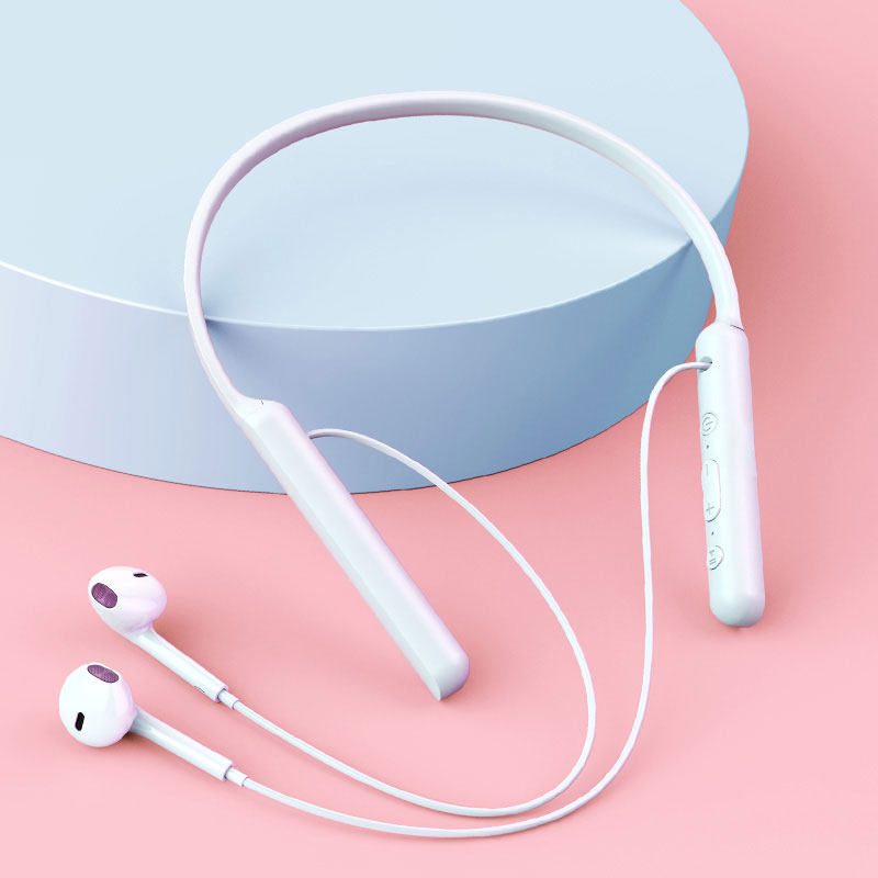 ddj is suitable for Apple bluetooth headset hanging neck type wireless high power binaural semi-in-ear girl super long standby battery life sports running cycling game no delay huawei universal