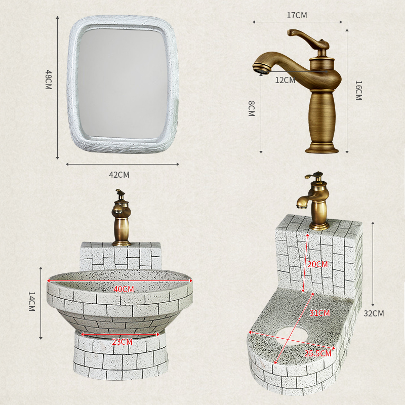 What king of Chinese ceramic wall sink basin balcony hanging of small family toilet lavatory household