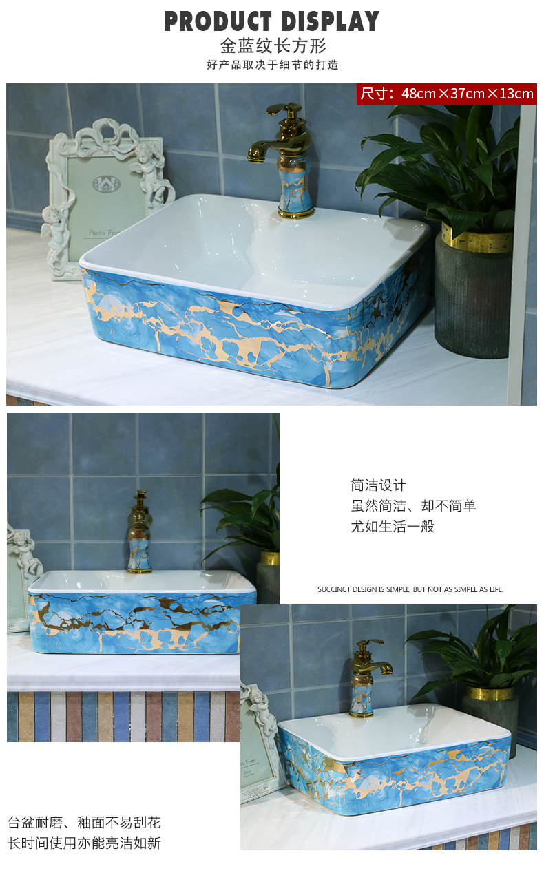 On the ceramic POTS of creative move European stage lavabo lavatory toilet basin basin household balcony