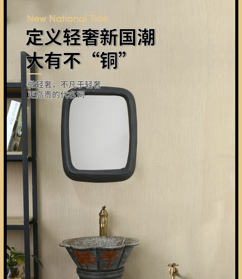 King beautiful ceramic pillar type lavatory basin integrated basin ground column pillar lavabo of jingdezhen ceramics