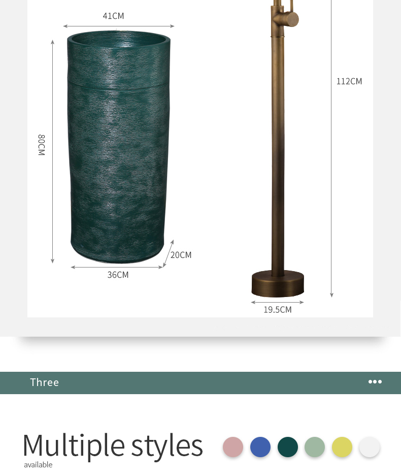 King beautiful Nordic pillar type lavatory contracted bathroom ceramic floor balcony sink basin