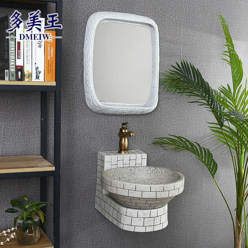 What king of Chinese ceramic wall sink basin balcony hanging of small family toilet lavatory household