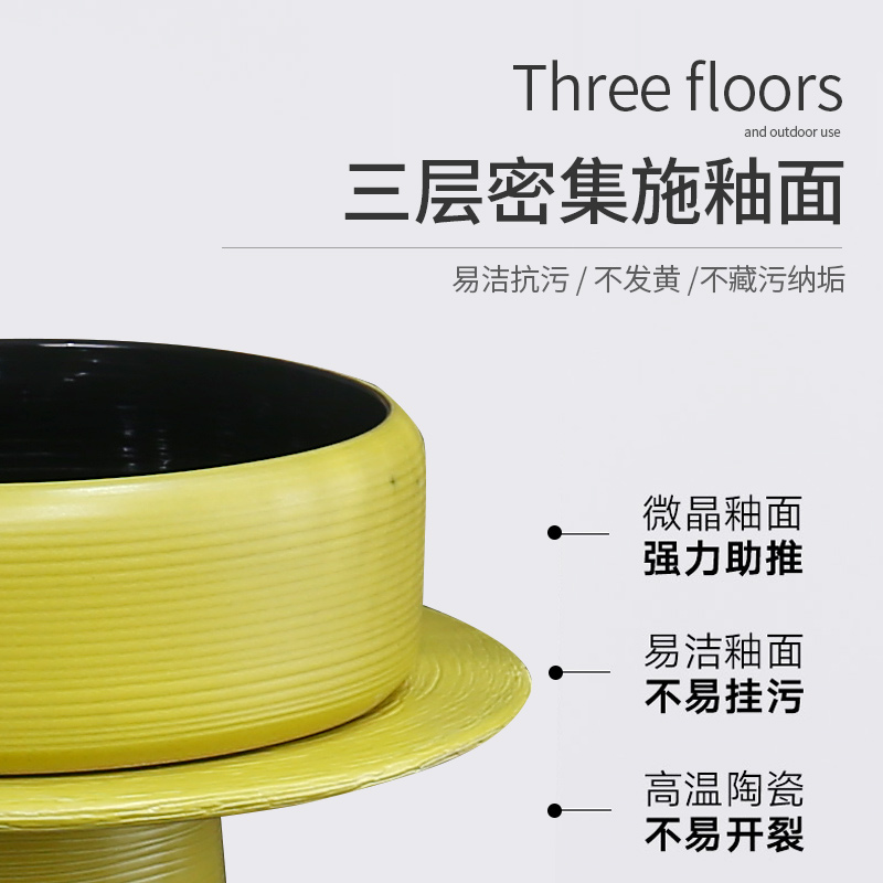 Nordic contracted household ceramics vertical lavatory toilet floor pillar lavabo one pillar basin