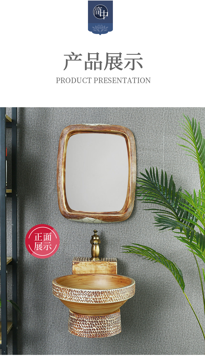 Tom wang xin Chinese ceramic art wall toilet lavabo retro balcony for wash basin sink
