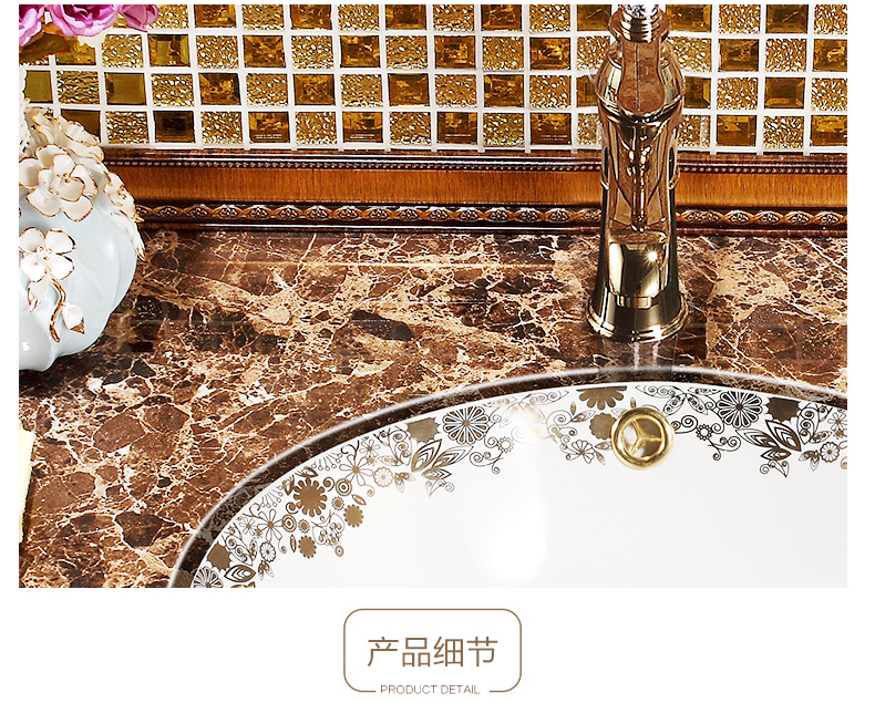 Beautiful queen cell under the square ceramic art basin sink embedded circular toilet lavatory basin basin