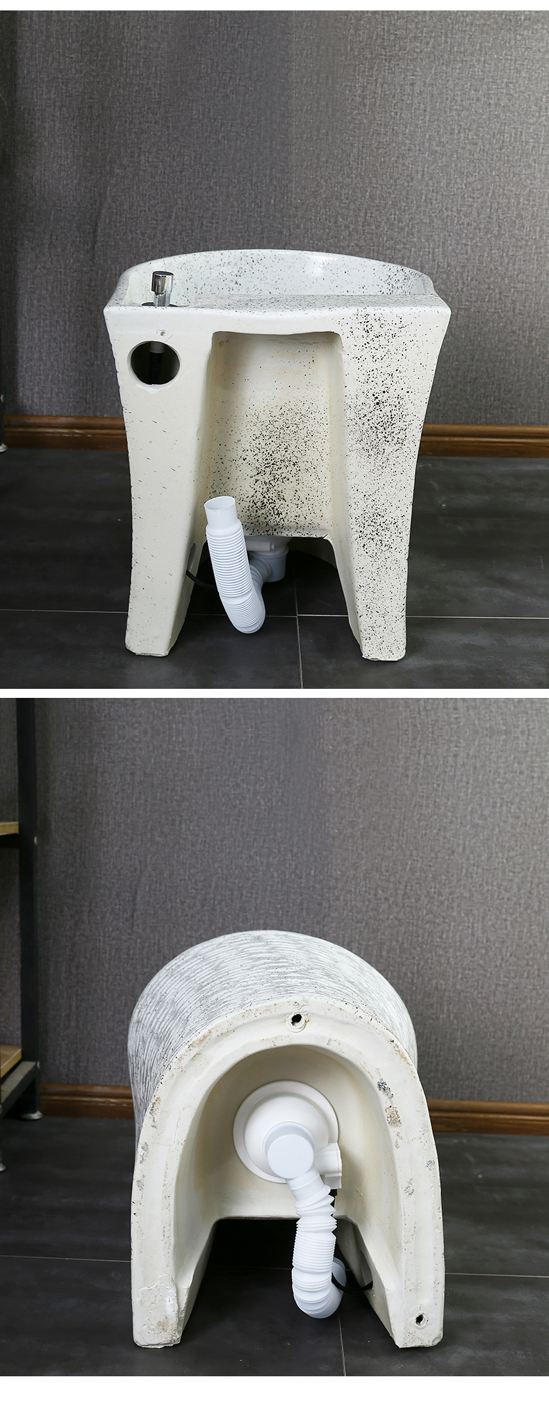 Tom king ceramic art basin integrated basin the post column type lavatory courtyard is suing floor the sink