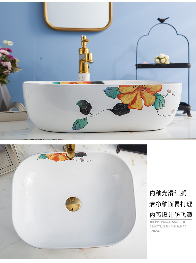 The Lavatory basin of ceramic table more oval sink basin, art basin home toilet wash basin