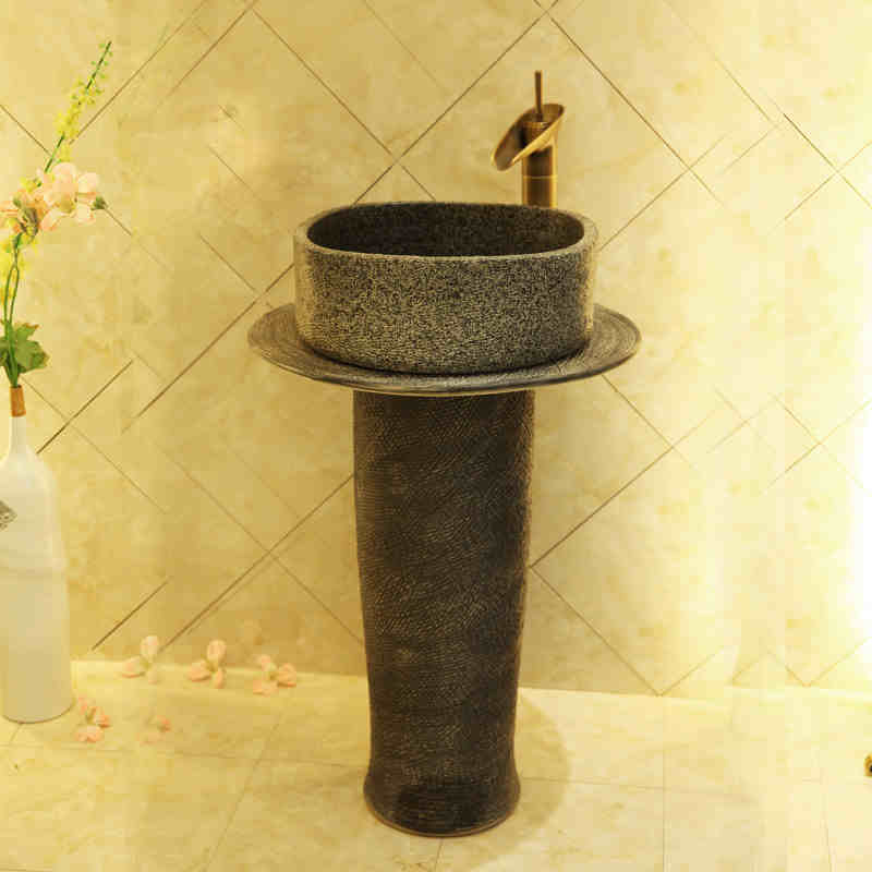 Tom li - zhu wang basin sink the lavatory pillar type ceramic sink millstone LZ1153 on floor