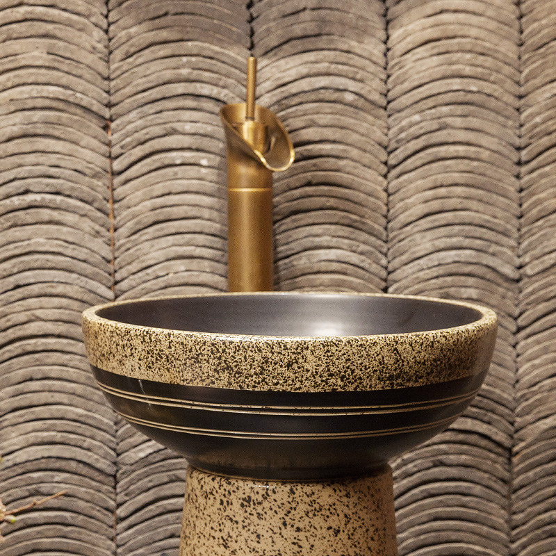 King beautiful balcony ceramic art basin one - piece toilet the post column basin lavatory basin that wash a face to wash your hands