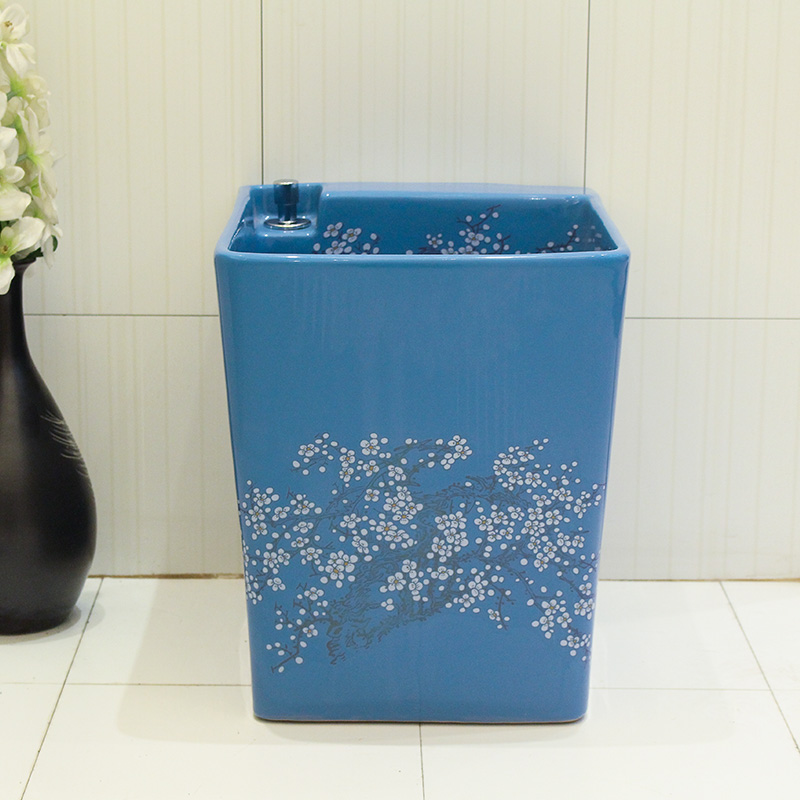 Balcony art ceramic mop pool washing basin mop mop pool home European square mop pool toilet tank