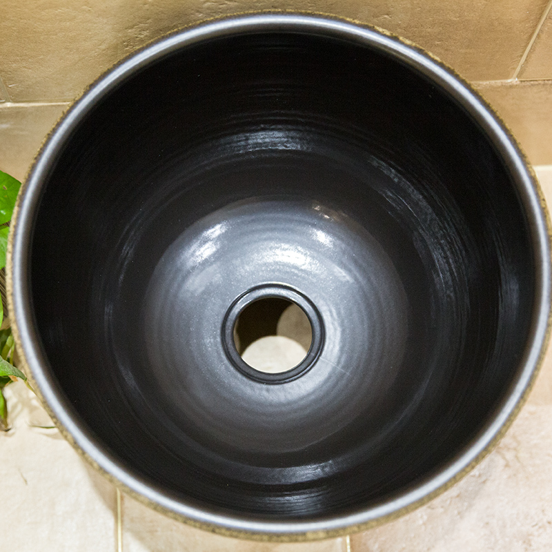 Ceramic size balcony art basin mop mop pool ChiFangYuan one - piece mop pool diameter 40 blue and white