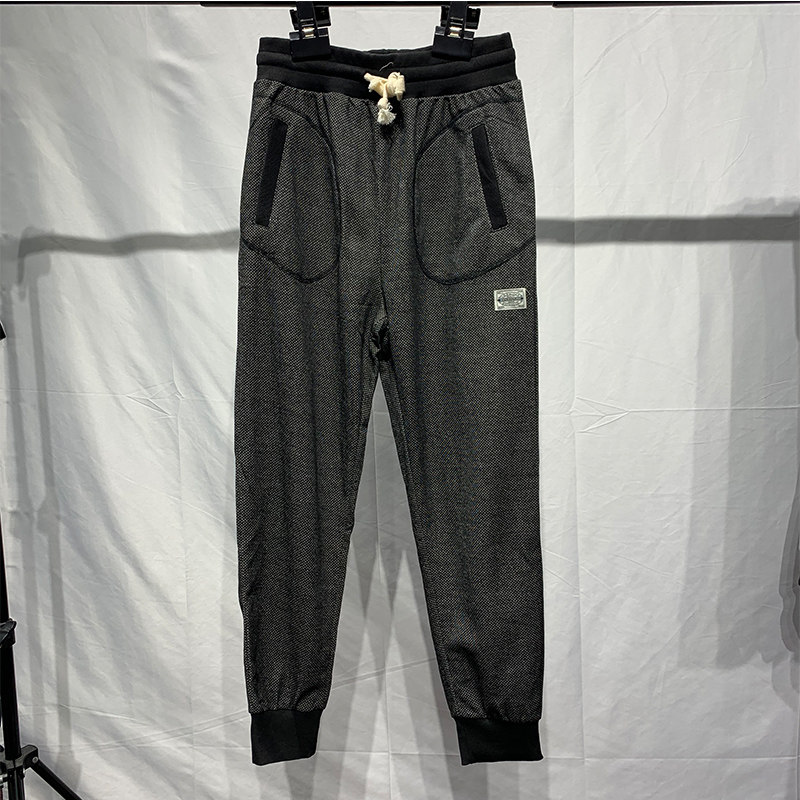 Special Price Clearance Exit Day Department Brief Sashimi Sweatpants Fashion Micro Wide Pumping Rope 100 Hitch Smoke