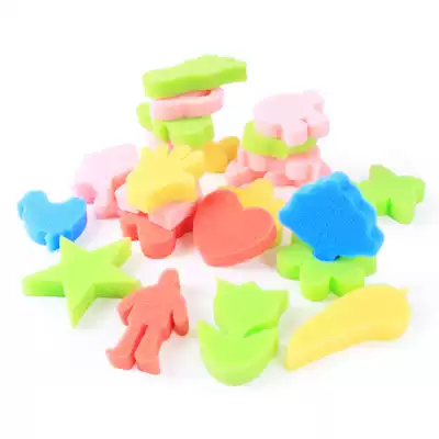 Children's painting and graffiti 24 sponge printing sets Kindergarten handmade art painting tools Sponge topography