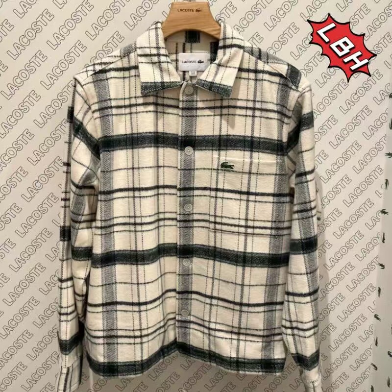 Lacoste French Crocodile 2025 Autumn New Men's Fashionable Casual Pure Cotton Shirt Jacket Ch9208