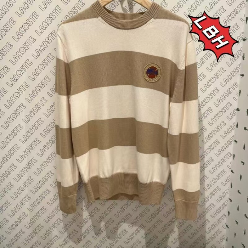 Lacoste French Crocodile 2025 Autumn New Men's Striped Crew Neck Sweater Ah5179 Lacoste French Crocodile 2025 Autumn New Men's Striped Crew Neck Sweater Ah5179